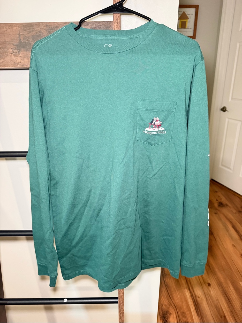 Vineyard Vines Men's Long-Sleeve Pocket Tee - Teal Green